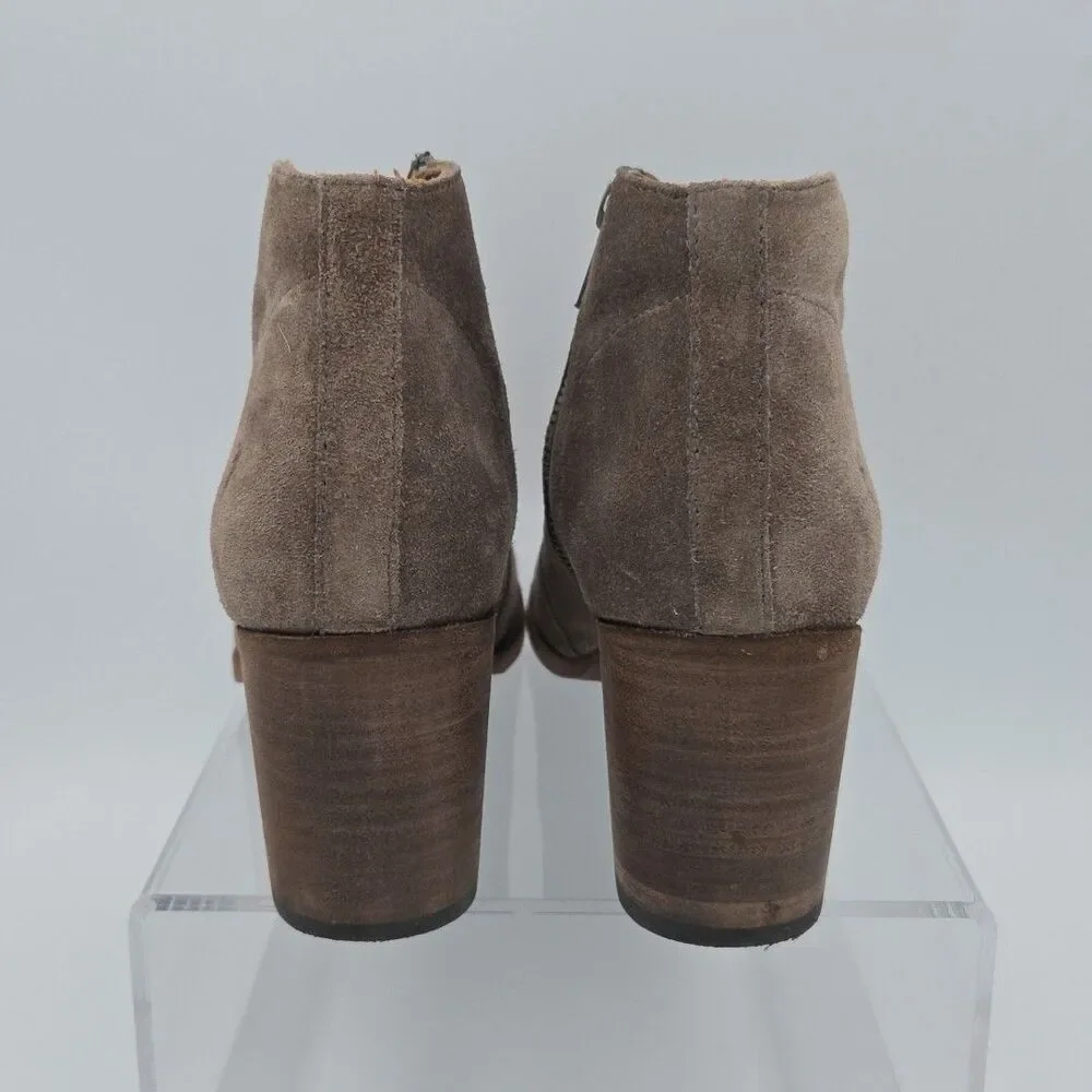 Frye Womens Nora Zip Grey Elephant Suede Ankle Boots Bootie Size 9.5 B EUC - Picture 8 of 10